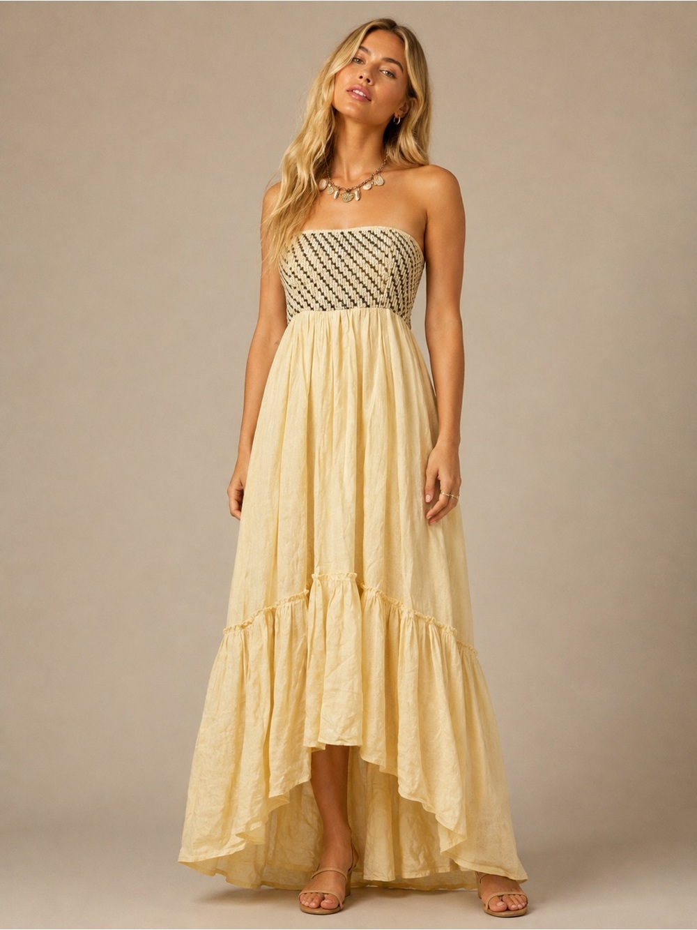 Free People Blue Bell Midi Dress - Picture 1 of 4